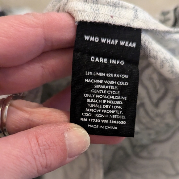 Who What Wear white and black floral one shoulder dress size XL - Picture 7 of 8